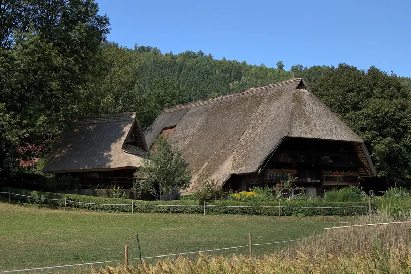 A traditional Black Forest farmhouse at the Vogtsbauernhof museum