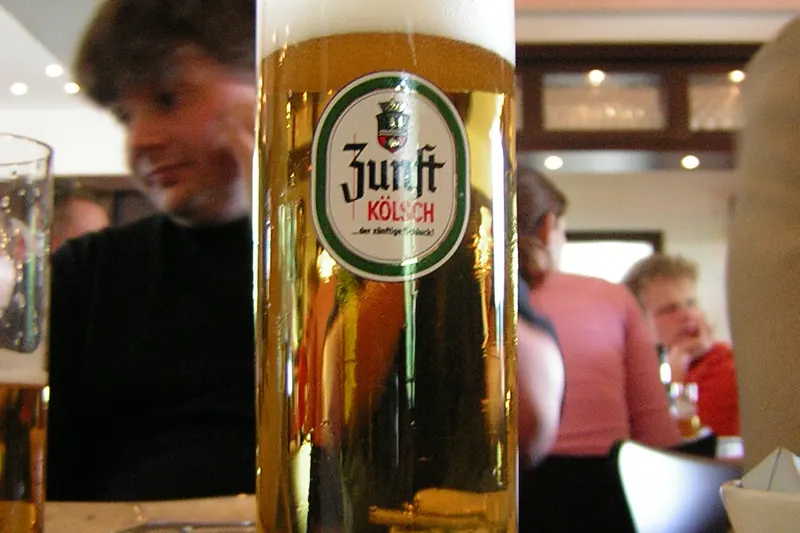 A small glass of Kölsch beer