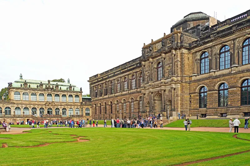 The baroque courtyard of the Zwinger Palace in Dresden
