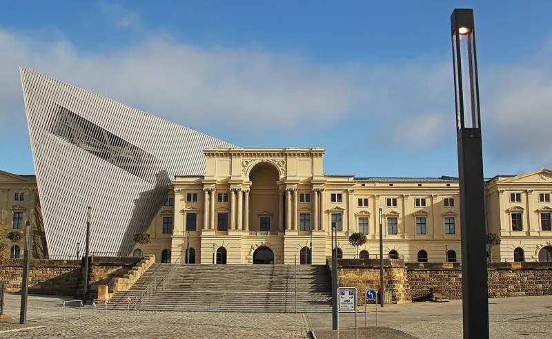 The Military History Museum's dramatic modern wedge extension