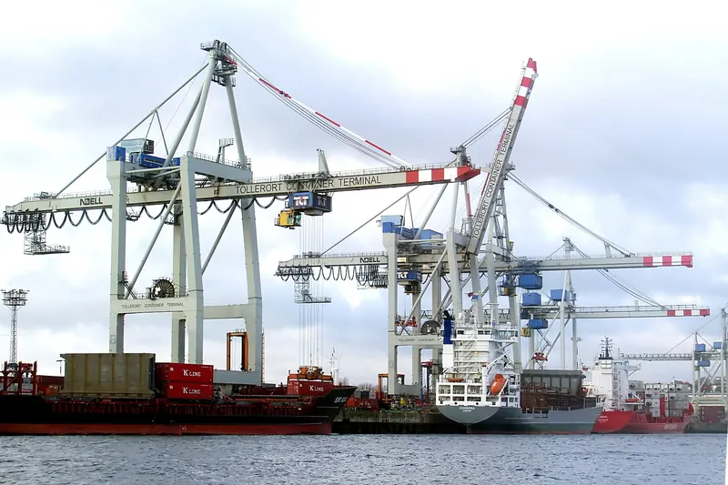 Container cranes at the Port of Hamburg
