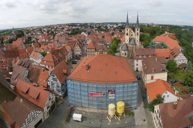 Bad Wimpfen's half-timbered hilltop old town above the Neckar