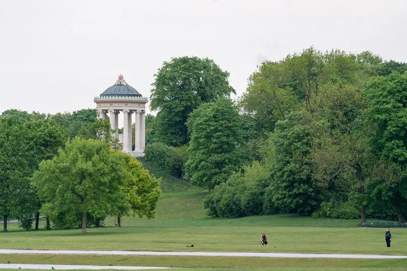 The Monopteros temple in Munich's English Garden