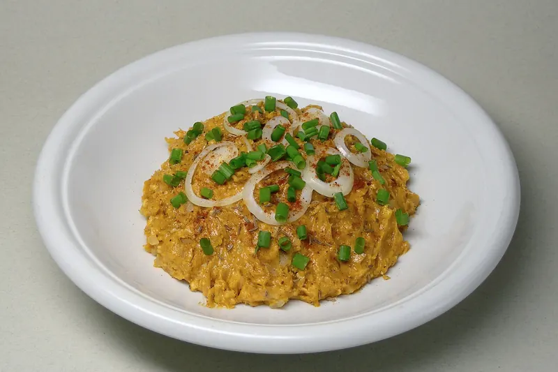 A plate of Obatzda cheese spread