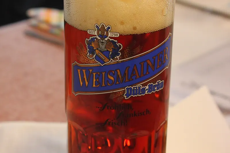 An unfiltered Franconian Kellerbier, a regional beer style