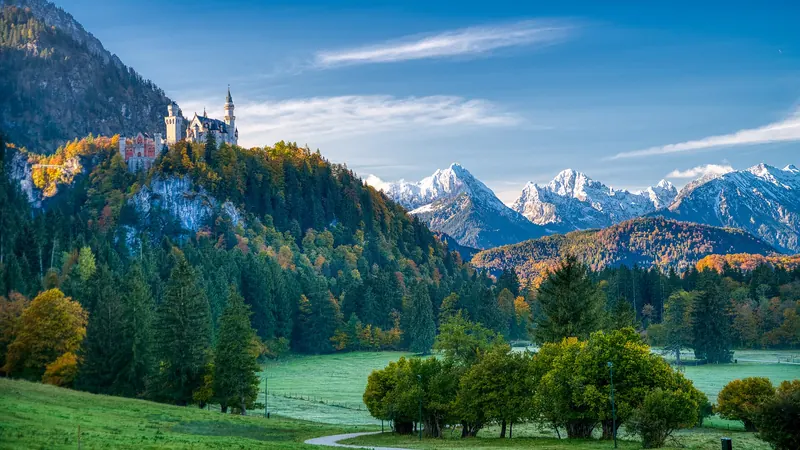 Neuschwanstein Castle at sunrise