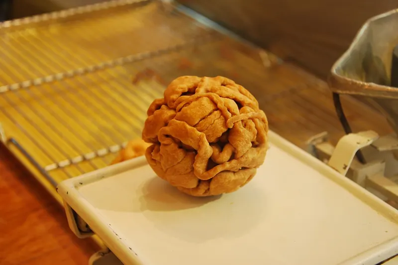 A sugar-dusted Schneeball pastry