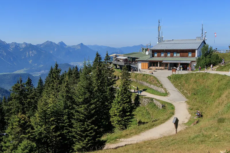 The Tegelberg cable car above the Neuschwanstein valley