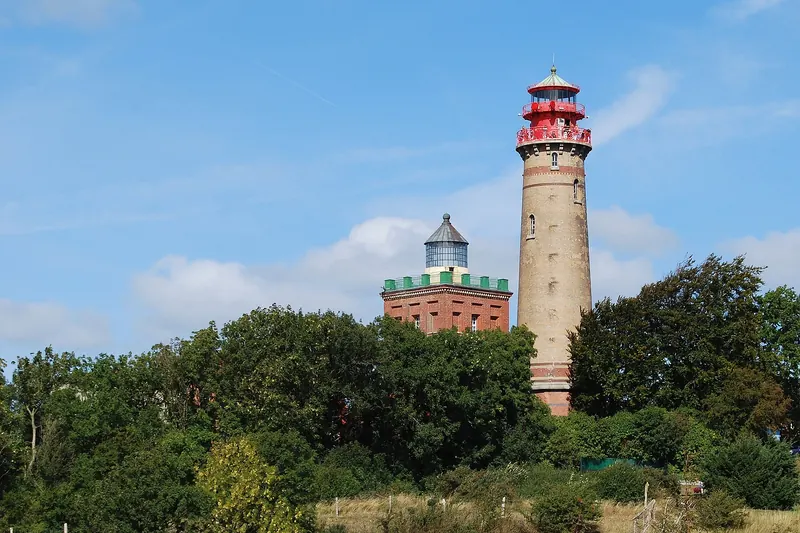 The two historic lighthouses at Cape Arkona, Rügen's northernmost point