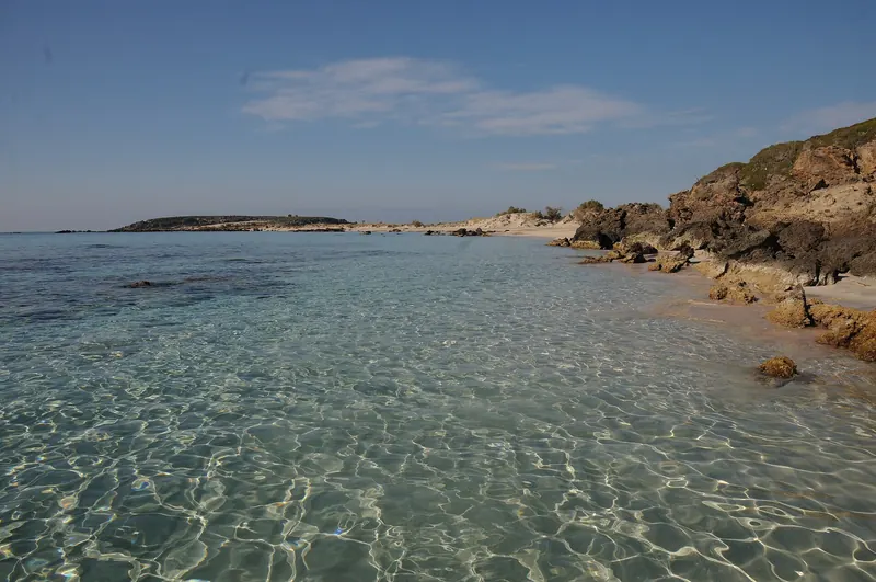 Clear shallow water at Elafonisi Beach, Crete