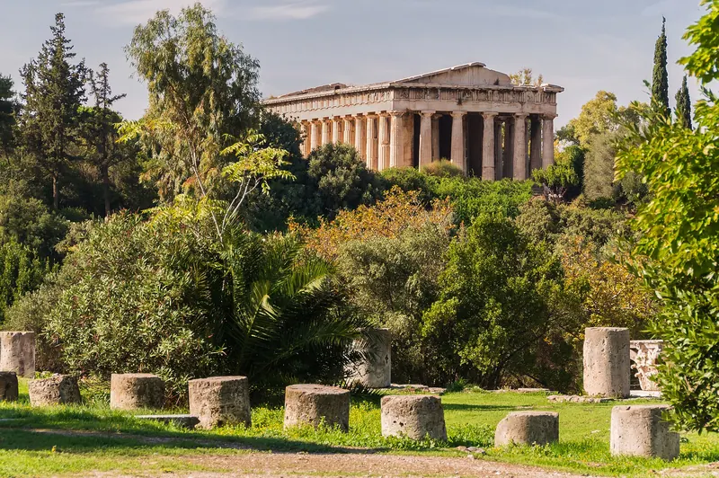 The Temple of Hephaestus at the edge of the Ancient Agora