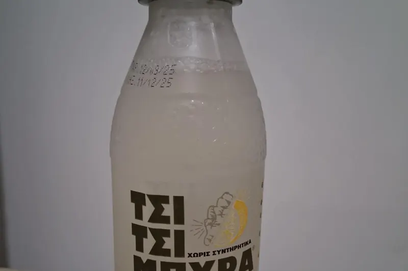 A bottle of tsitsibira, Corfu's traditional ginger beer