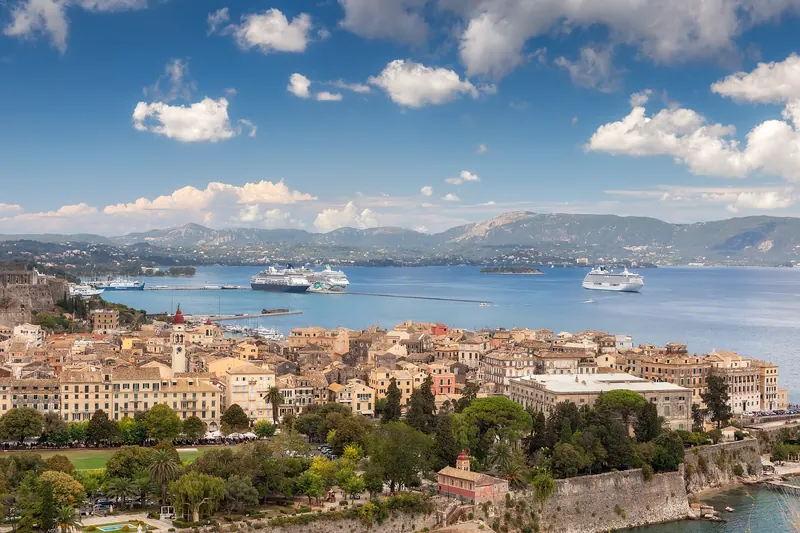 Corfu's Old Town and its Venetian fortress above the harbour