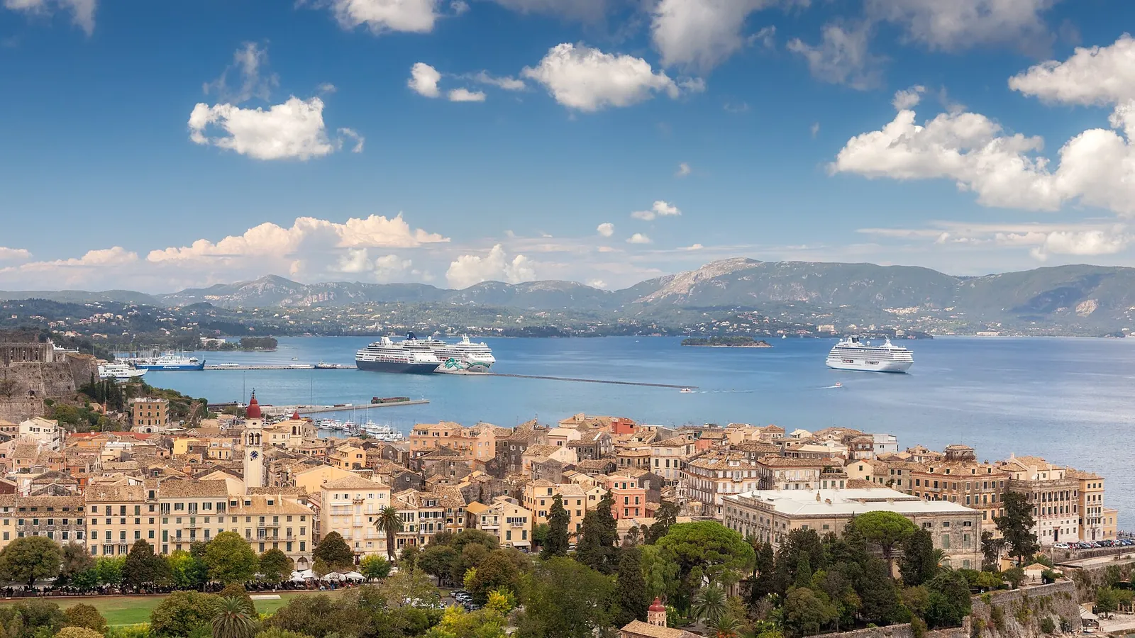 Corfu's Old Town and its Venetian fortress above the harbour