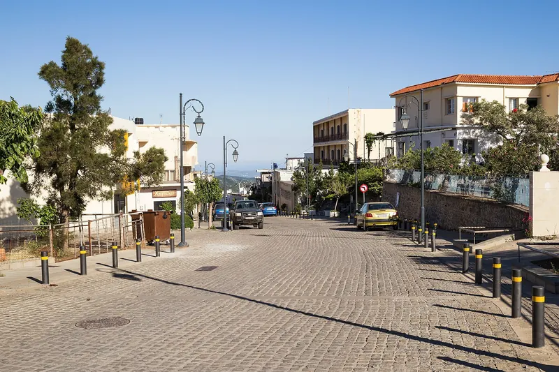 A street in the traditional mountain village of Anogeia