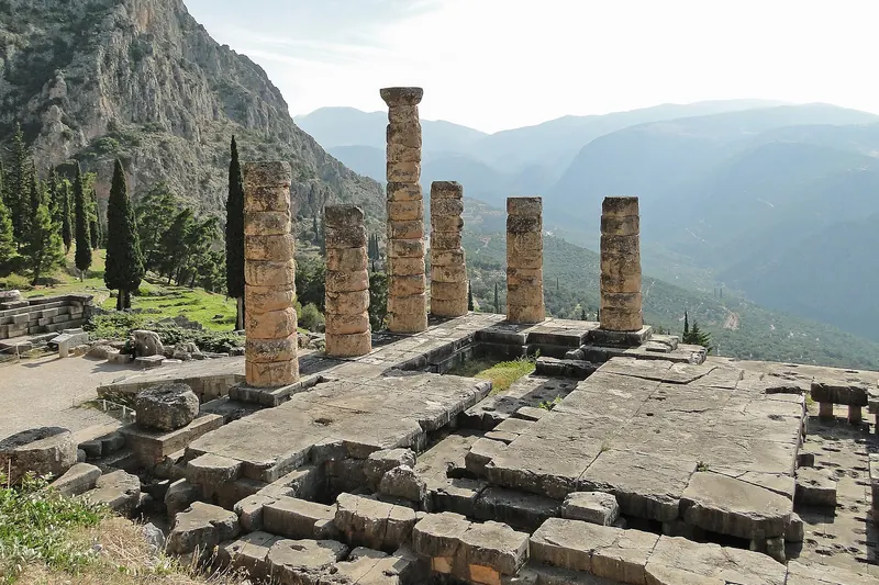 The standing columns of the Temple of Apollo at Delphi