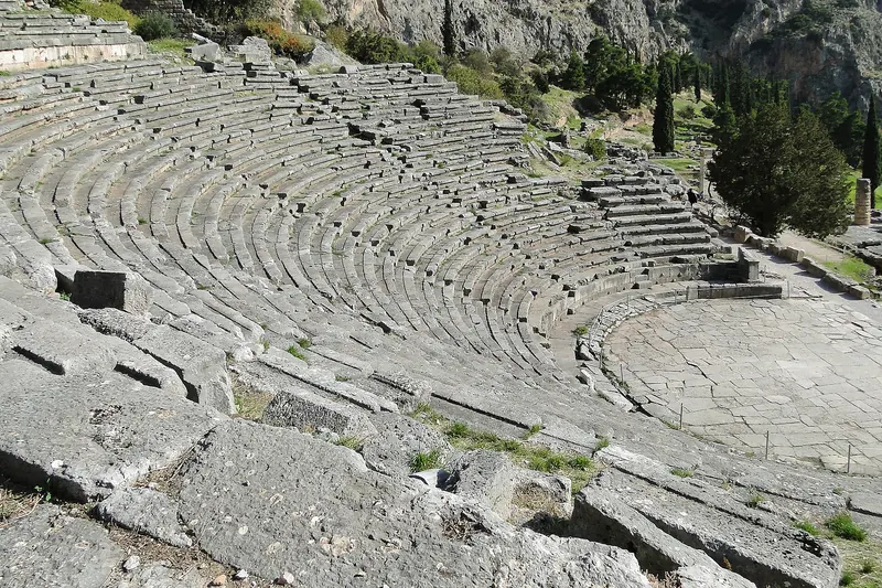 The ancient theatre above the Temple of Apollo at Delphi