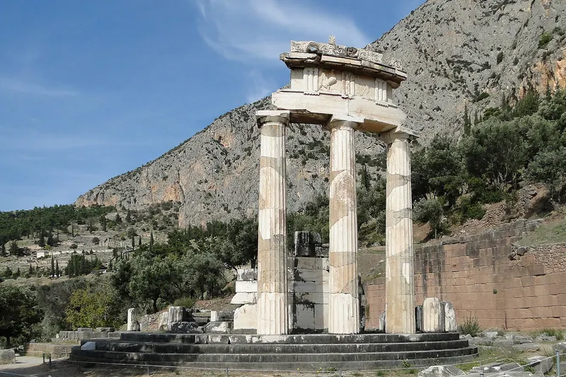 The circular Tholos at the Sanctuary of Athena Pronaia