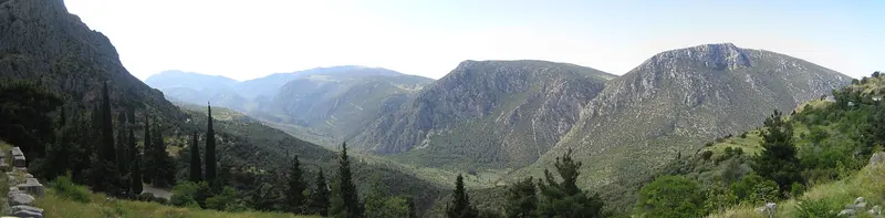 The Pleistos valley view from Delphi