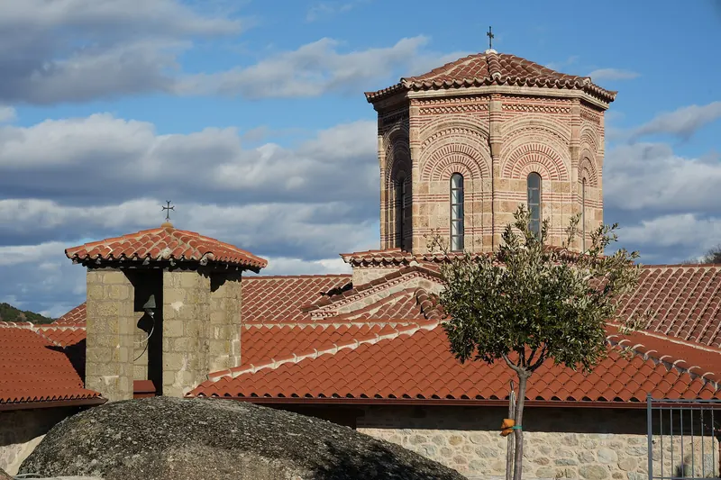The Holy Trinity Monastery standing alone atop its own pillar