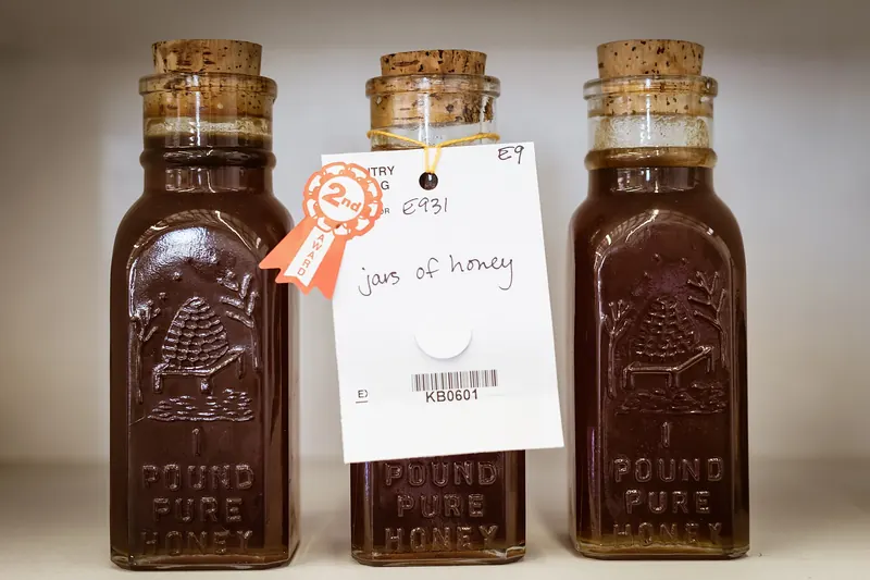 Jars of honey for sale