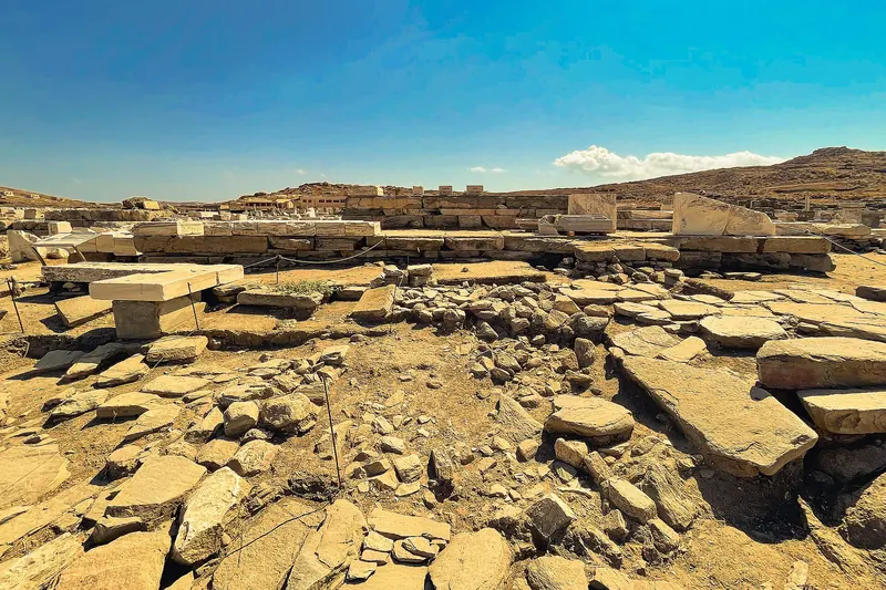 Ancient ruins on the sacred island of Delos