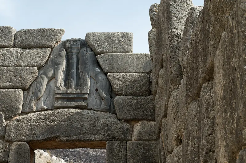 The Lion Gate at the entrance to ancient Mycenae