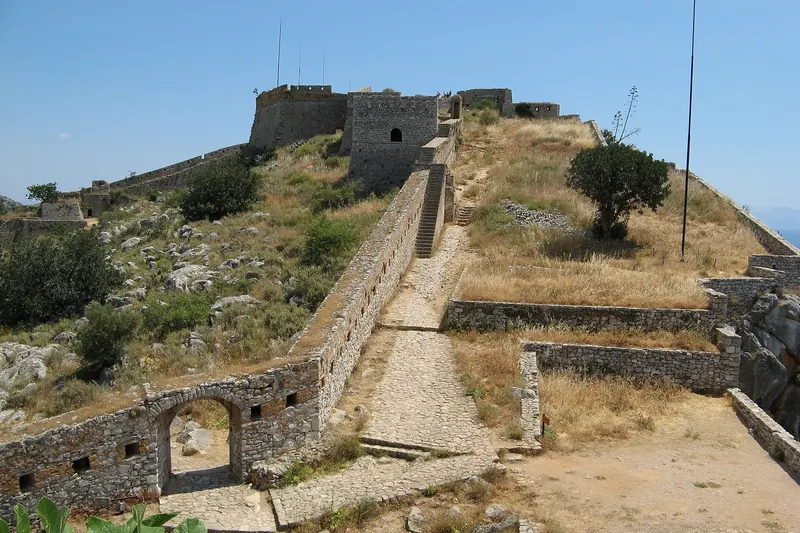 The steps and walls of the Palamidi fortress