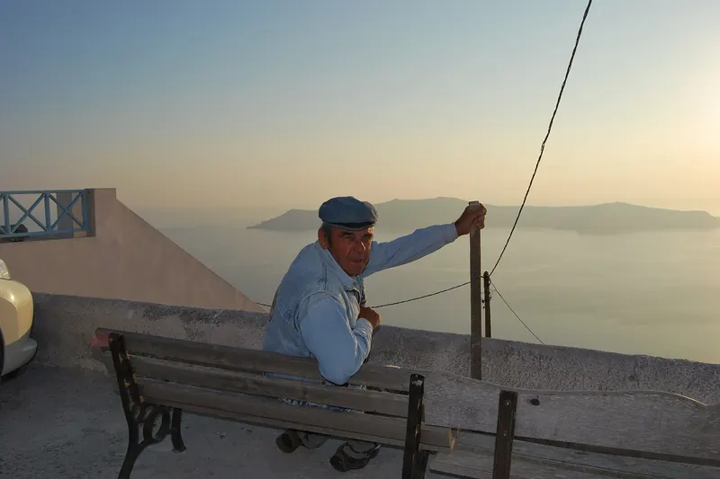 The caldera-edge village of Imerovigli along the Fira-to-Oia walking path
