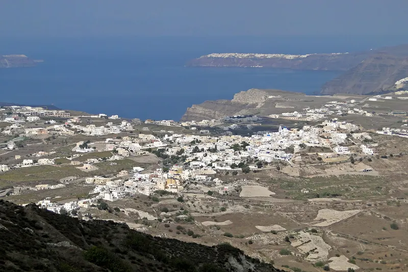 Pyrgos, a quiet hilltop village on Santorini