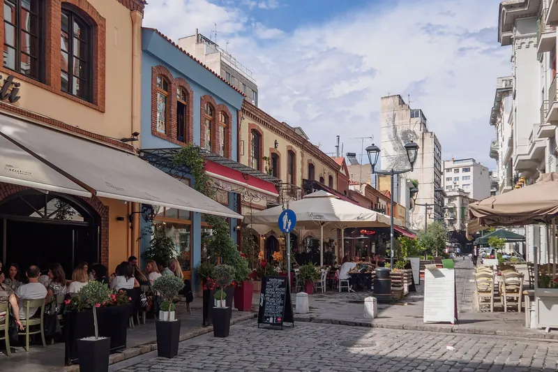 The Ladadika nightlife district in Thessaloniki