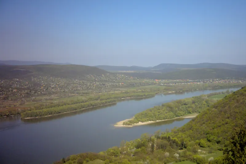 The Danube and the hills at Visegrád