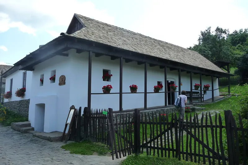 The village museum in Hollókő, in a traditional timber house