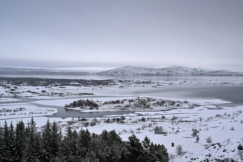 The rift valley at Þingvellir National Park, Iceland