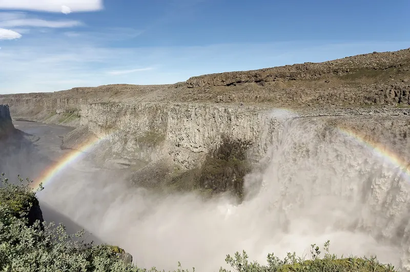 Dettifoss, one of Europe's most powerful waterfalls, in Vatnajökull National Park