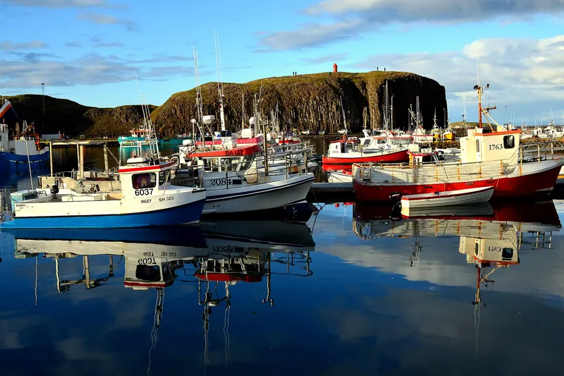 The colourful harbour town of Stykkishólmur