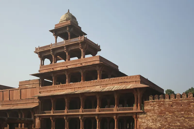 The five-storey Panch Mahal pavilion at Fatehpur Sikri