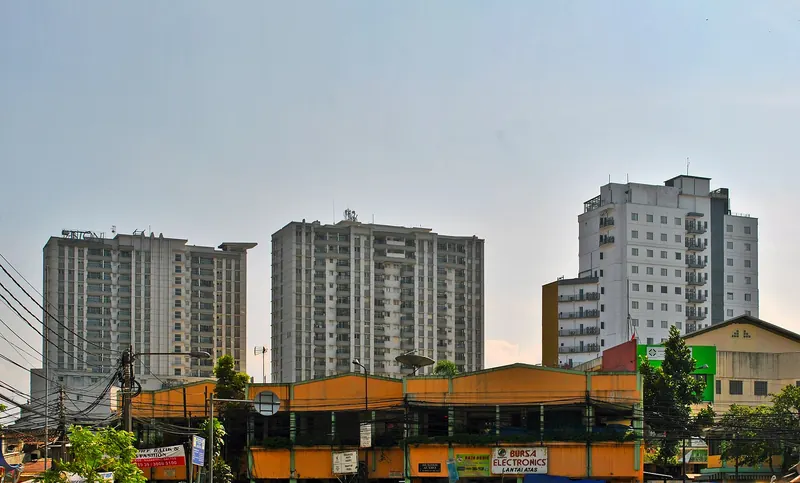 Art deco buildings along Braga Street in Bandung