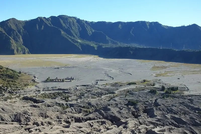 The stairway leading up to Mount Bromo's crater rim
