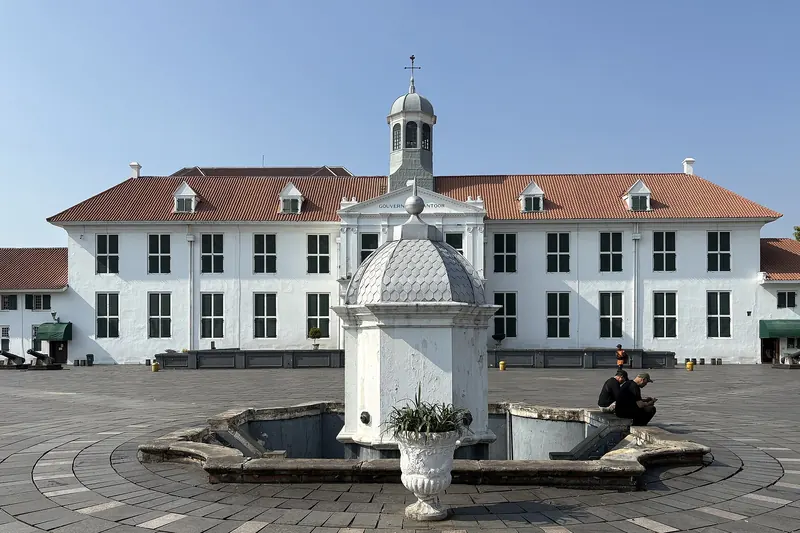 Colonial-era buildings around Fatahillah Square in Jakarta's old town