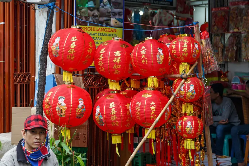 Street stalls in Glodok, Jakarta's Chinatown district