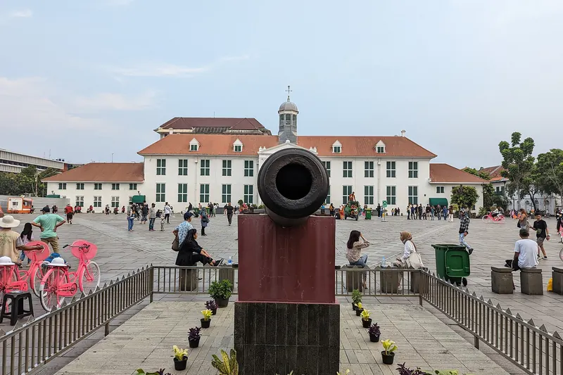 Colonial buildings around Fatahillah Square in Kota Tua