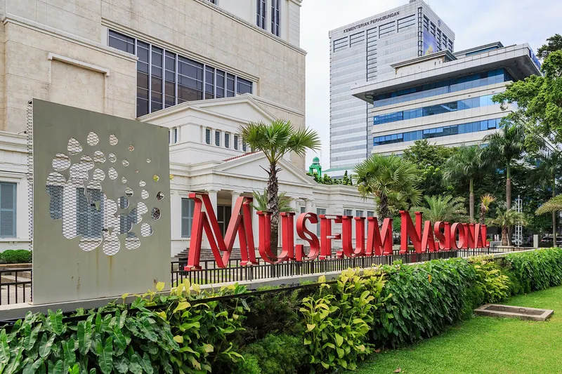 Exhibits inside Indonesia's National Museum in Jakarta