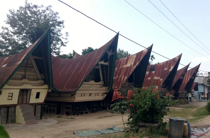 A traditional Batak house on Samosir Island