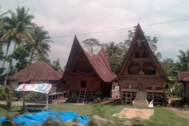 Traditional Batak houses in Tomok village