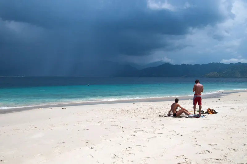A quiet beach on Gili Meno island