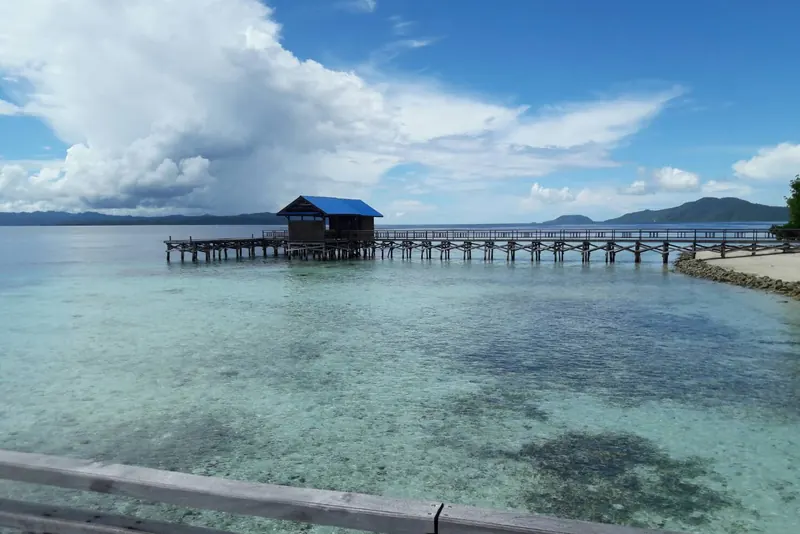 The traditional village of Arborek in Raja Ampat