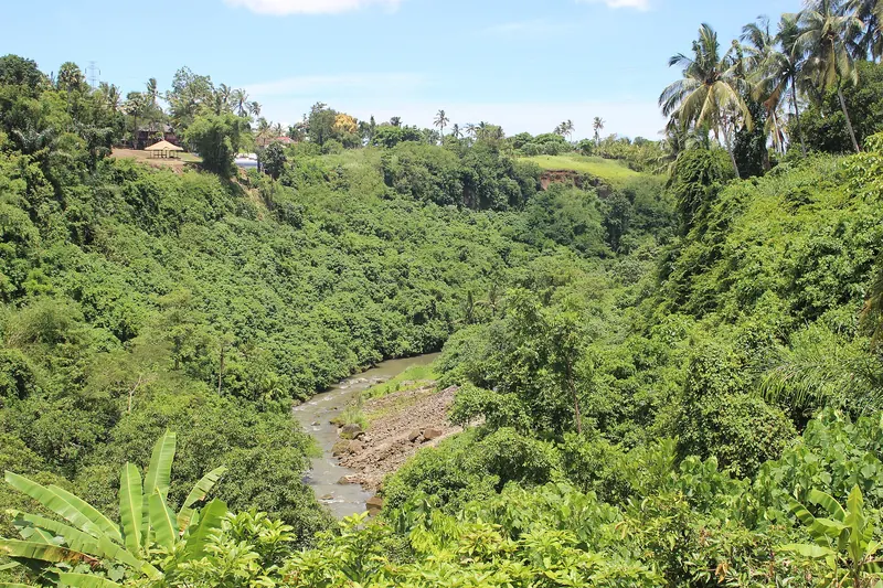 Tegenungan Waterfall cascading into a pool near Ubud