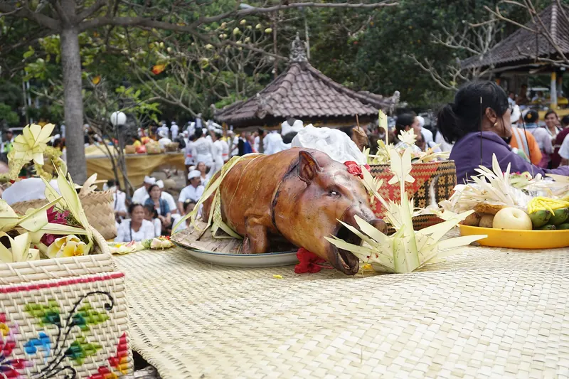 Babi guling, Balinese spit-roasted suckling pig