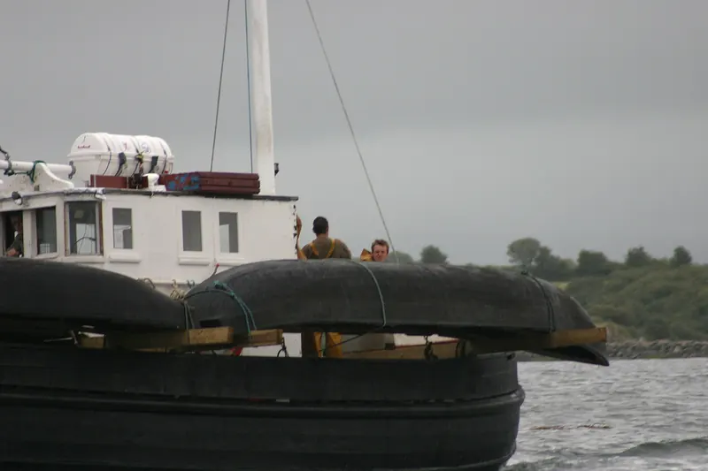 A traditional currach boat on the Aran Islands